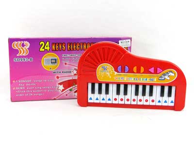 24Key Electronic Organ W/Radiogram toys