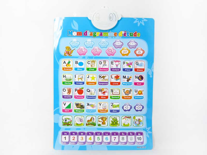English and French Double-sided Audio Wall Chart toys
