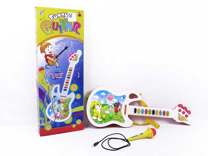 Guitar W/L_M & Microphone(2C) toys