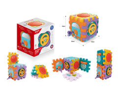 Plastic activity cube baby intellectual toys light and music