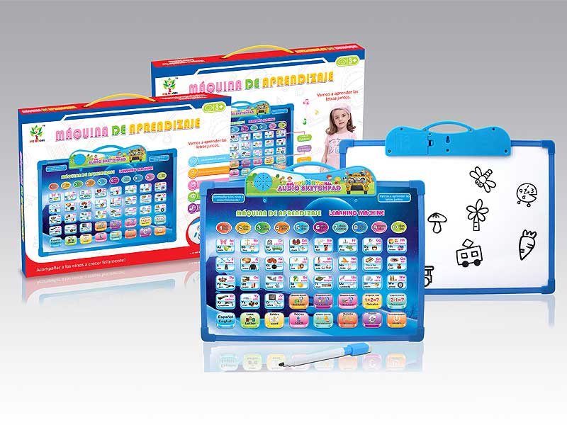 English Spanish Bilingual Learning Board toys