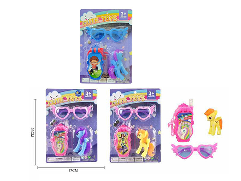 Mobile Telephone & Glasses & Horse(2S) toys