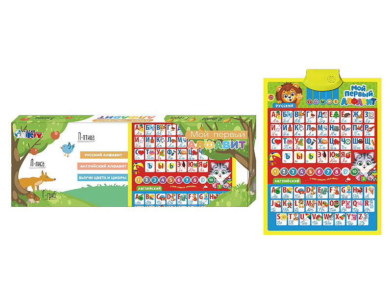 Wall Chart For Learning English And Russian Initials toys