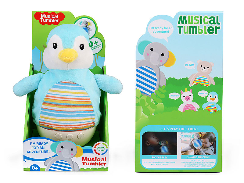 Fluffy Tumbler Penguin W/L_M toys