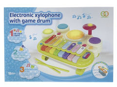 Electronic Xylophone With Game Drum