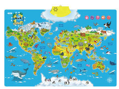 English World Map Animal Wall Chart toys