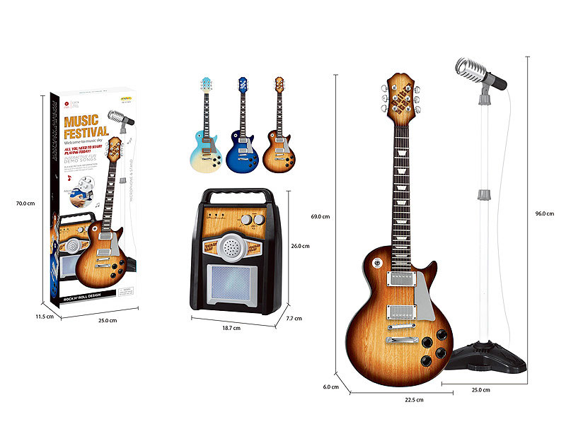 Electronic Guitar W/microphone(3C) toys
