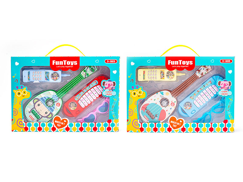 Electronic Organ & Mobile Telephone & Ukulele & Glasses toys