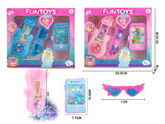 Mobile Telephone  & Glasses & Guitar W/L toys