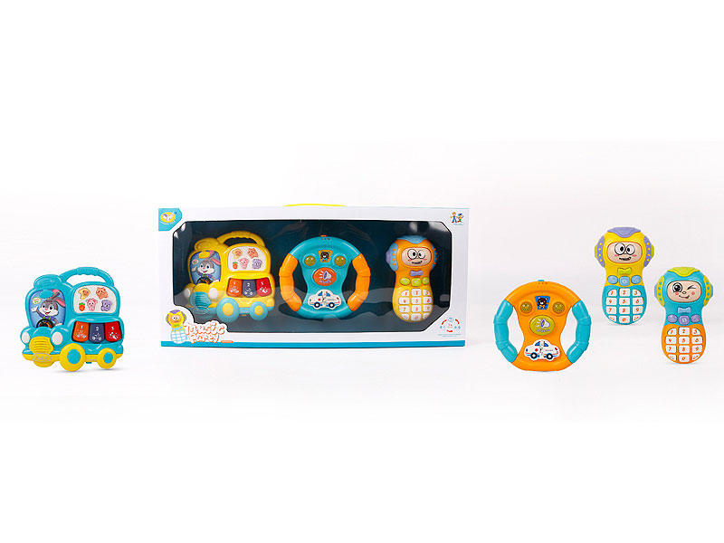 Piano & Mobile Telephone & Steer Device toys