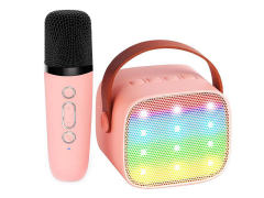 跨境炫彩灯效蓝牙无线K歌音响套装单唛（3色）