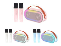 跨境蓝牙无线K歌音响套装双唛（3色）