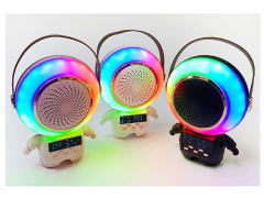 跨境太空人炫彩灯效蓝牙无线K歌音响套装单唛（4色