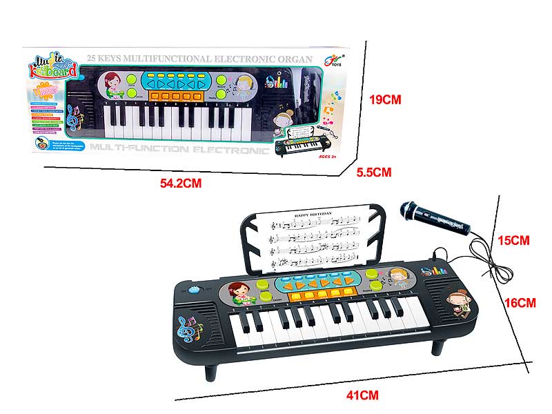 25Key Electrical Piano W/Microphone toys