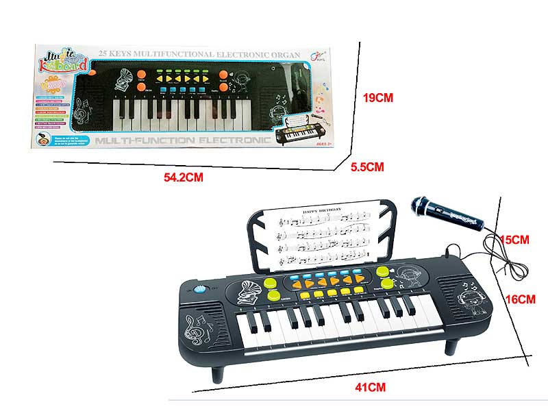 25Key Electrical Piano W/Microphone toys