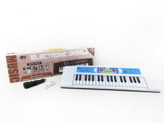 37键多功能白色电子琴带麦克风USB线