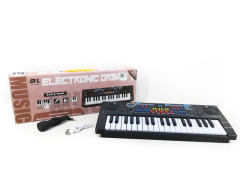 37键多功能黑色电子琴带麦克风USB线