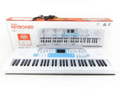 61键白色电子琴带麦克风USB数据线琴谱架