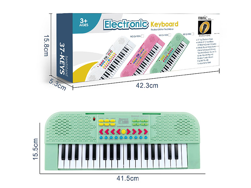 37Key Electronic Organ W/Microphone toys