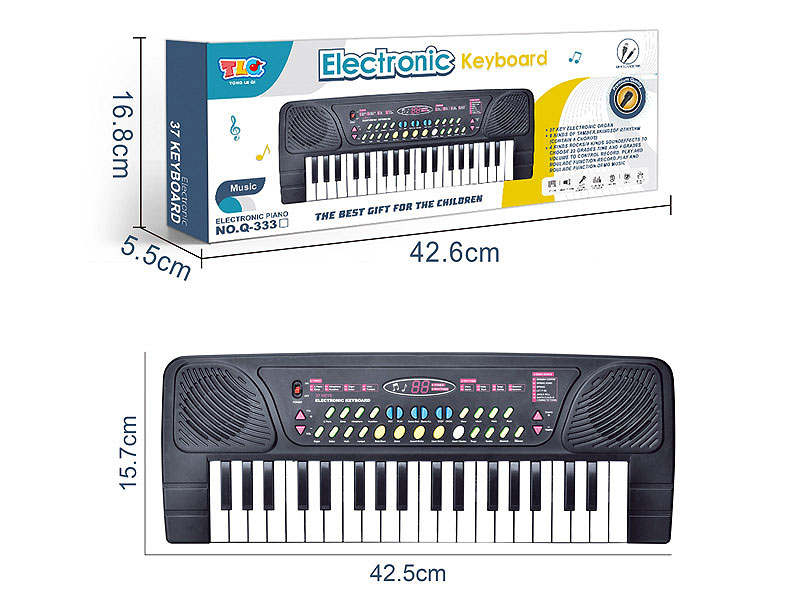 37Key Electronic Organ W/Microphone toys