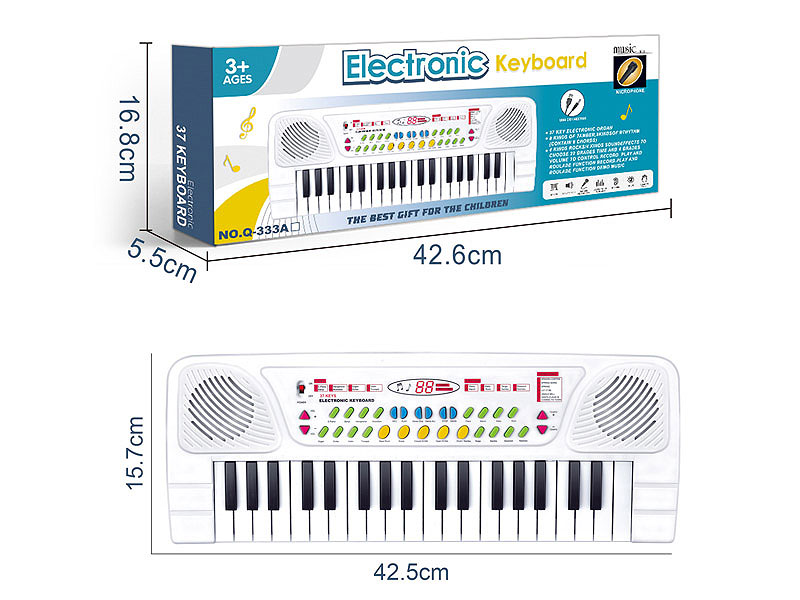 37Key Electronic Organ W/Microphone toys
