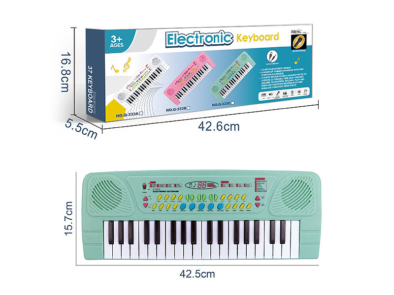 37Key Electronic Organ W/Microphone toys