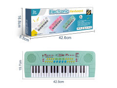 37键多功能电子琴带麦克风USB线（绿色）