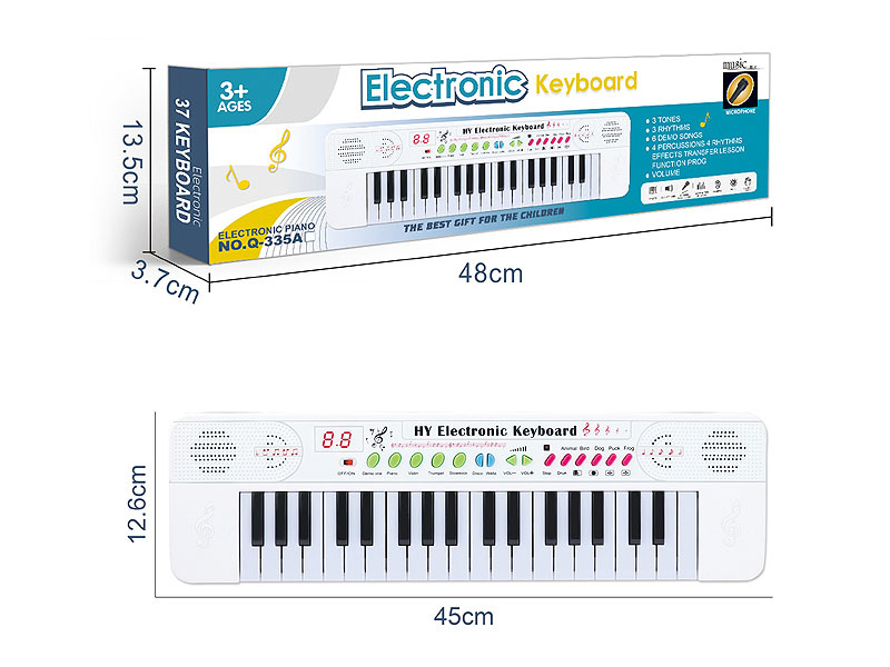 37Key Electronic Organ W/Microphone toys