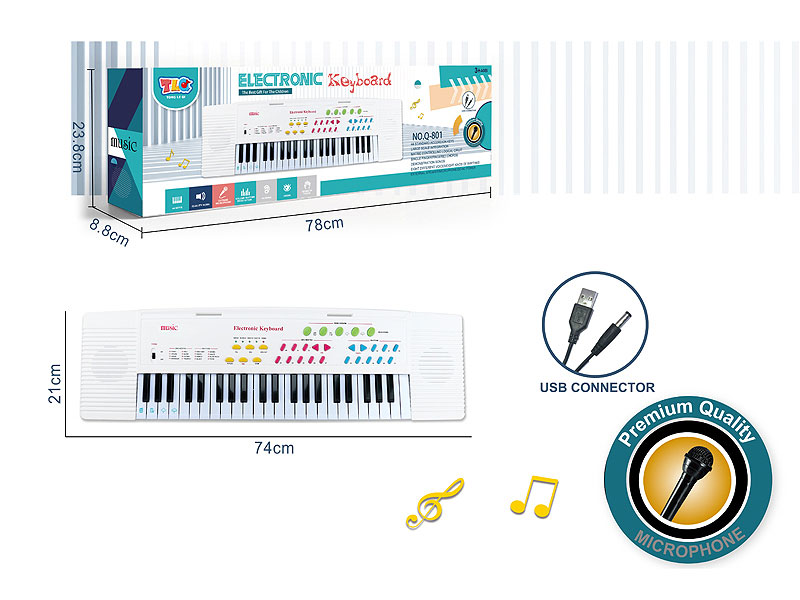 44Key Electronic Organ W/Microphone toys