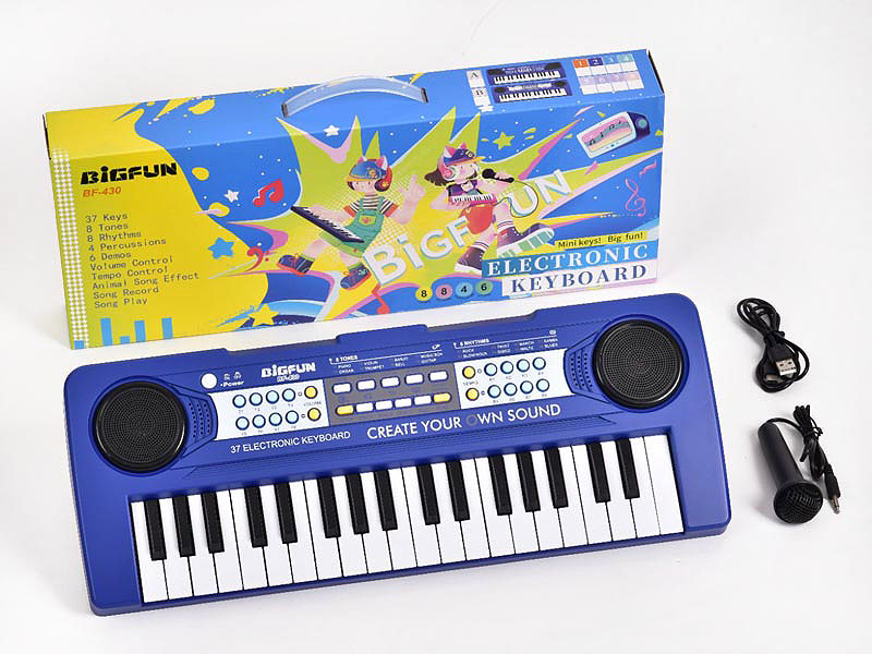 37Key Electronic Organ W/Microphone toys