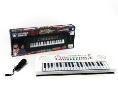 白色37键电子琴带麦克风