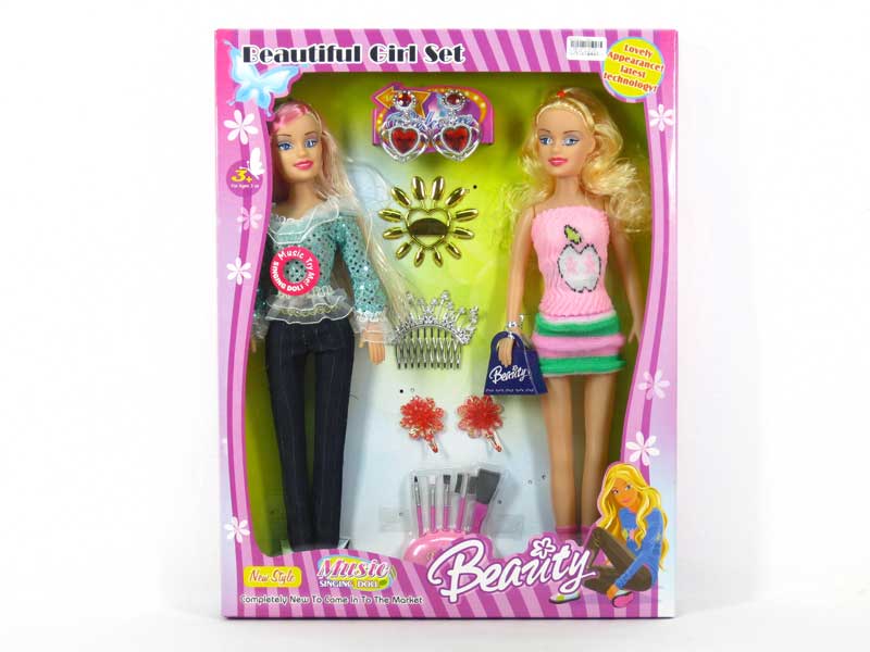 18"Doll Set W/M(2in1) toys