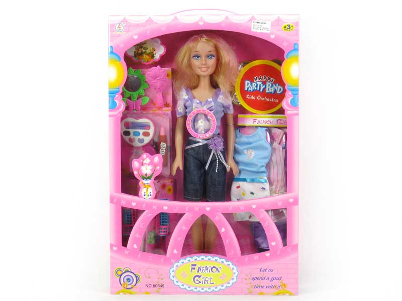 18"Doll Set W/L_M(6S) toys