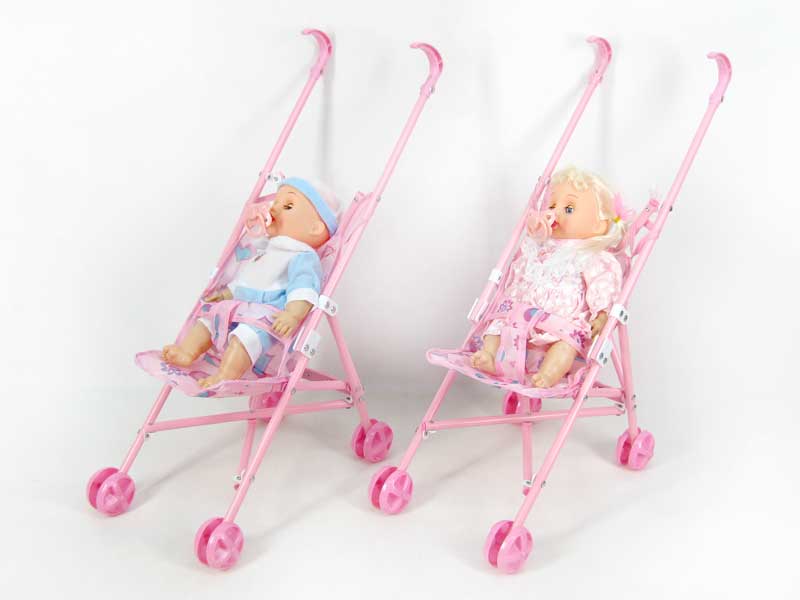 12"Doll W/S & Go-cart(2S) toys