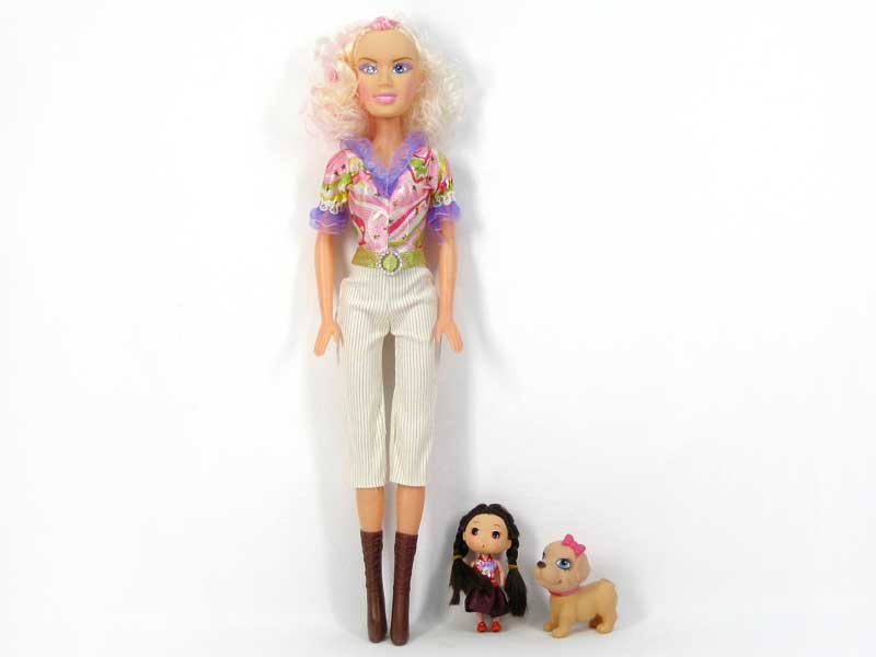 22"Doll W/M & Doll & Dog toys