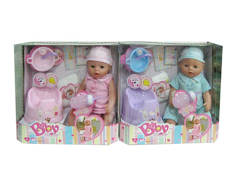 17"Doll Set W/IC(2C) toys