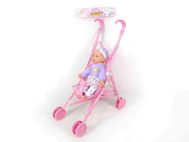 13"Doll W/IC & Go-Cart toys