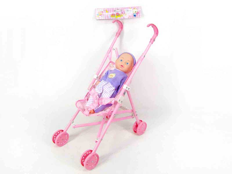 13"Doll W/IC & Go-Cart toys