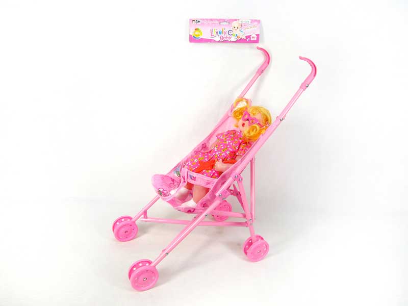 18inch Doll W/IC & Go-cart toys