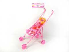 18inch Doll W/IC & Go-cart toys
