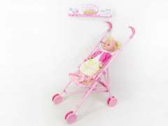 Doll W/IC & Go-cart toys