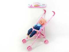 Doll W/IC & Go-cart