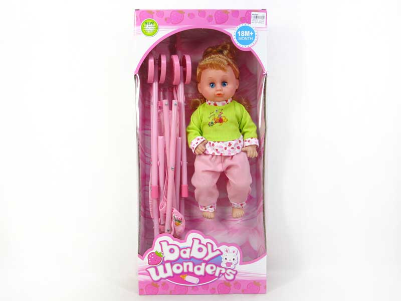 Doll W/IC & Go-cart toys