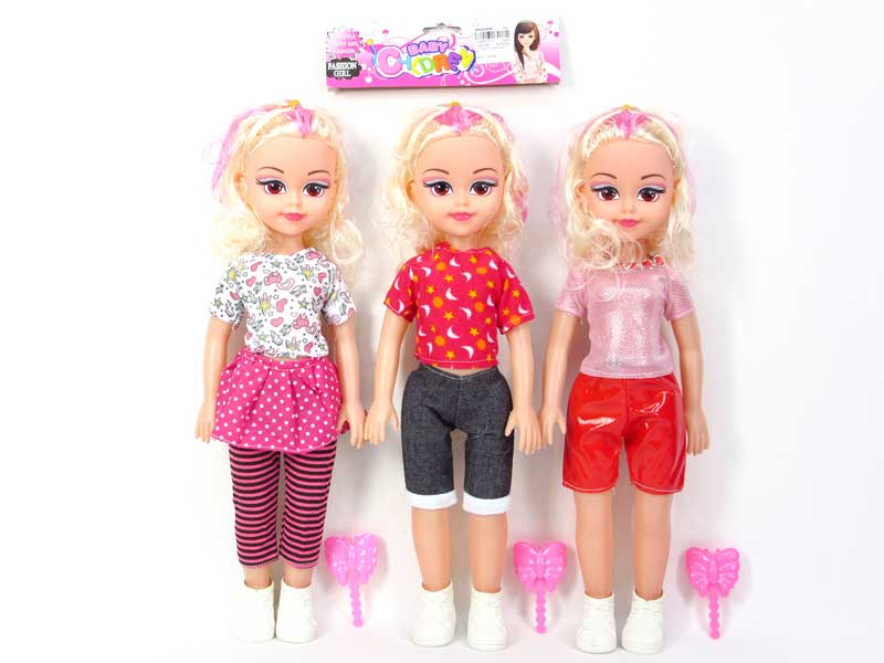 18inch Doll Set W/M(3S) toys