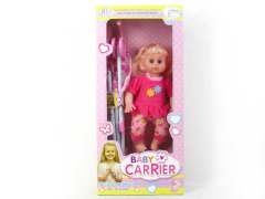 16inch Doll W/IC & Go-Cart(2S) toys