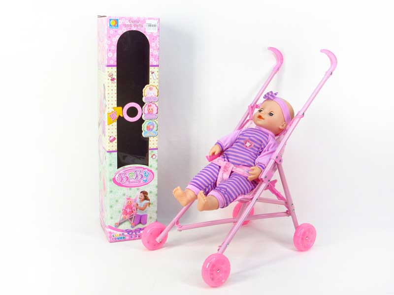 17inch B/O Doll W/L_S & Go-Cart(3S) toys