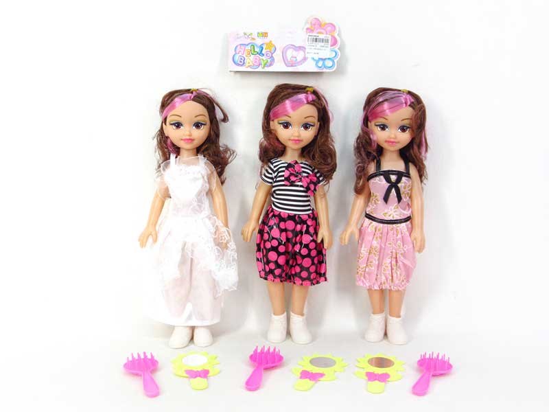14inch Doll Set W/M(3S) toys