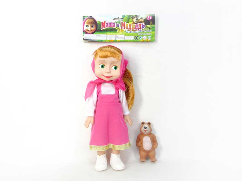 14inch Doll W/IC & Bear toys