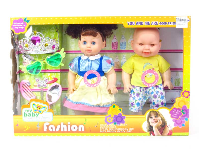 12inch Doll Set W/M(2in1) toys