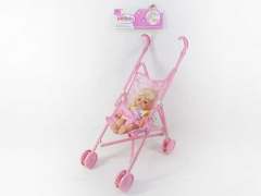 10inch Doll Set W/IC & Go-cart